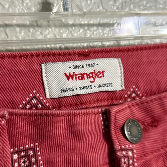 NEW Wrangler High Rise Bootcut Bandana Jean Red Diamond Western Cowgirl Festival - Picture 7 of 12